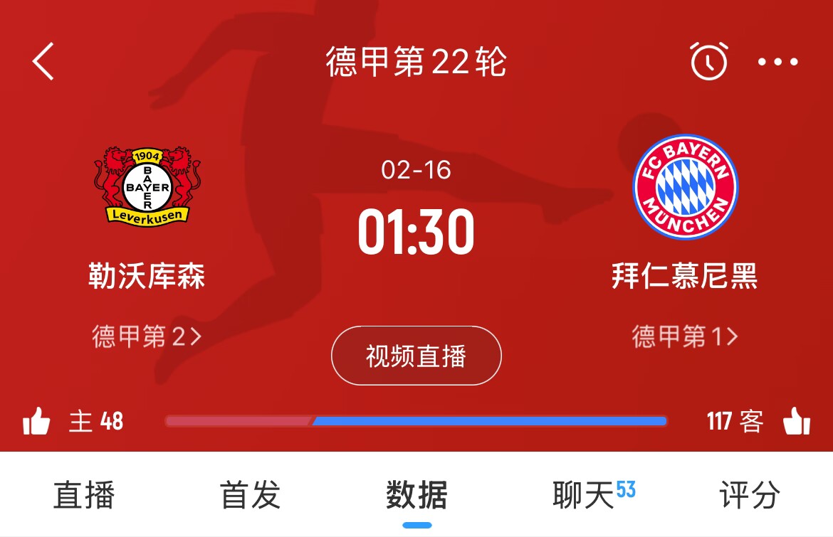  下輪決定冠軍？拜仁下場(chǎng)德甲將客戰(zhàn)勒沃庫(kù)森，若取勝將11分領(lǐng)跑
